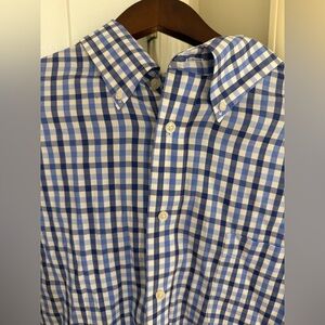 Ralph Lauren Blue and White Checkered Men's Shirt